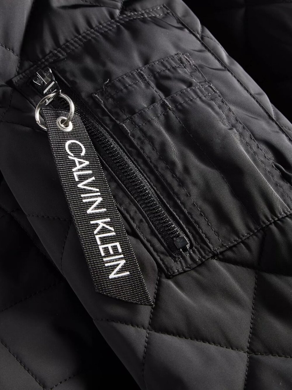 Calvin Klein Men's Quilted Baseball Jacket with Rib-Knit Trim New with tags! - Picture 3 of 7